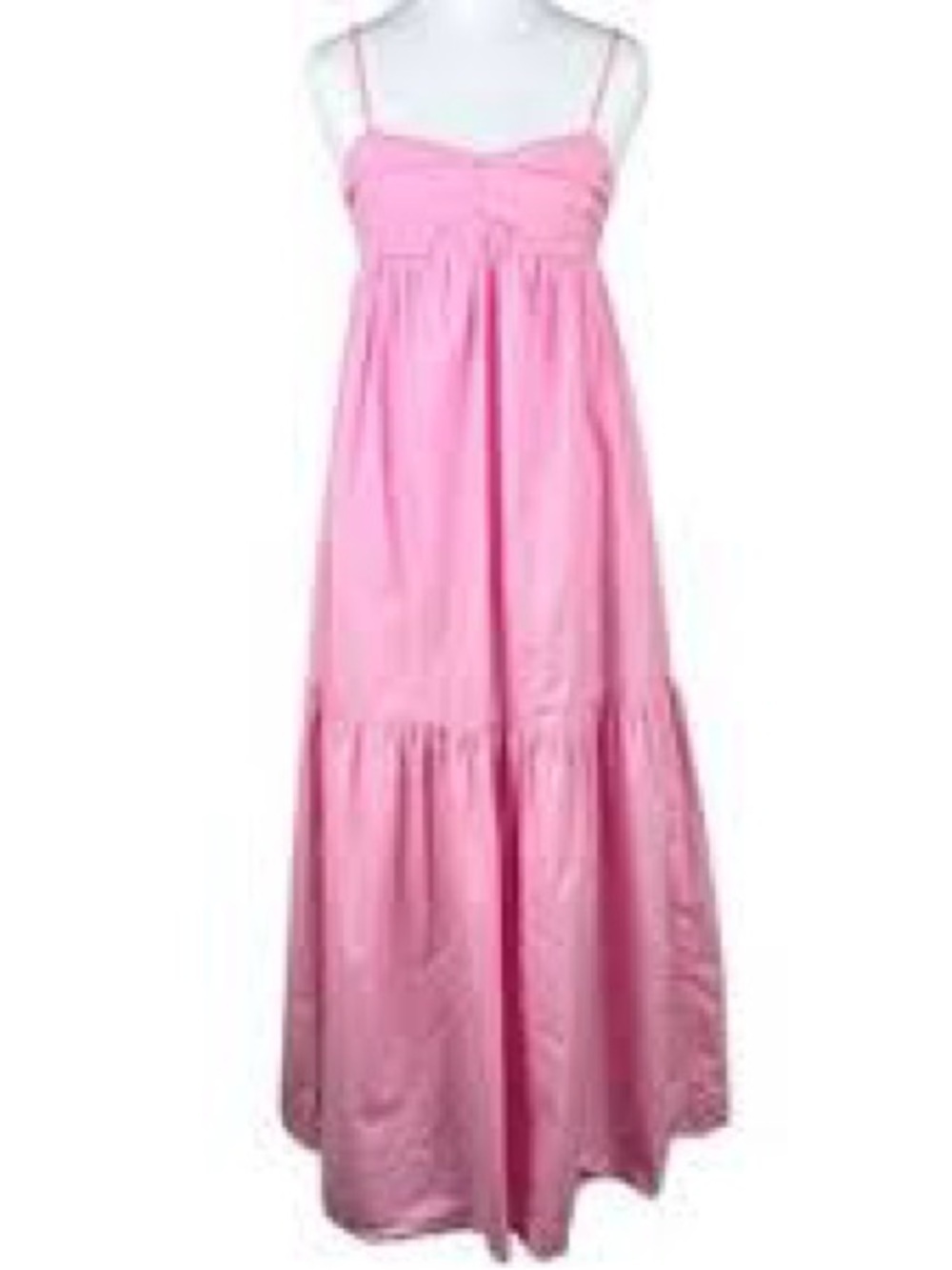 Amanda Uprichard Sima Pink Tiered Maxi Dress Women's Size M - Picture 1 of 8
